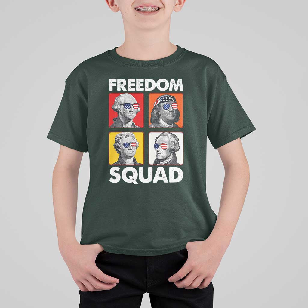 Freedom Squad Founding Fathers T Shirt For Kid American Revolution 4th of July