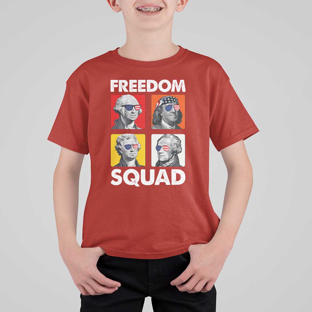 Freedom Squad Founding Fathers T Shirt For Kid American Revolution 4th of July