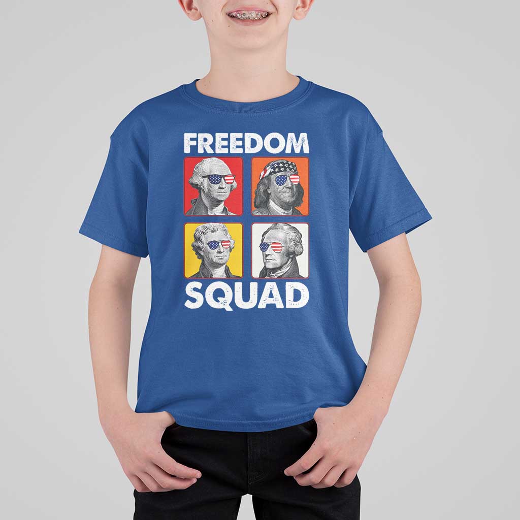 Freedom Squad Founding Fathers T Shirt For Kid American Revolution 4th of July