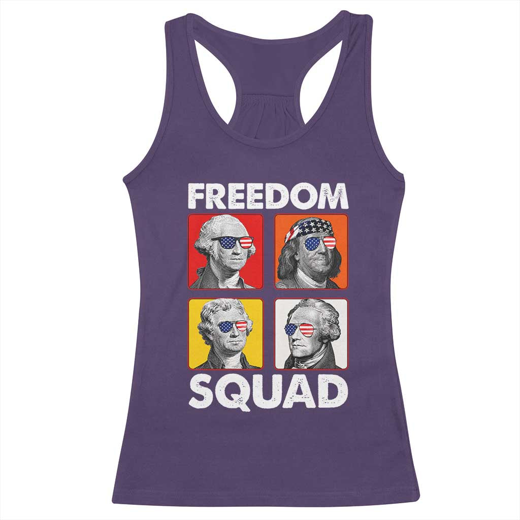 Freedom Squad Founding Fathers Racerback Tank Top American Revolution 4th of July