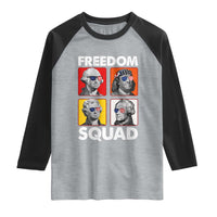 Freedom Squad Founding Fathers Raglan Shirt American Revolution 4th of July