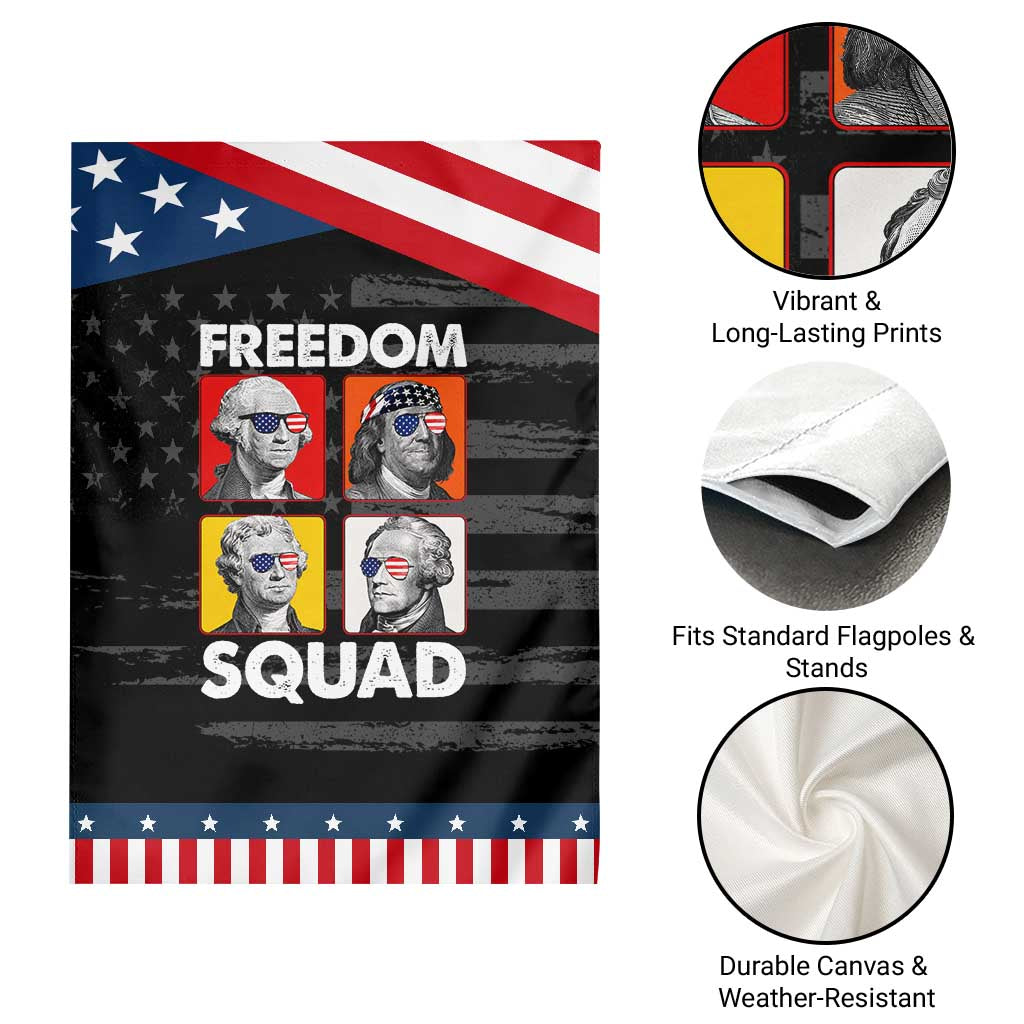 Freedom Squad Founding Fathers Patriotic Garden Flag American Revolution 4th of July