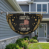 America Turns 250 I Turn 50 Patriotic Fan Flag 50th Birthday 250th Anniversary USA 1776 1976 2026