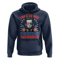 Time To Get Star Spangled Hammered Abraham Lincoln Hoodie Funny 4th of July
