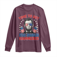 Time To Get Star Spangled Hammered Abraham Lincoln Long Sleeve Shirt Funny 4th of July