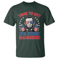 Time To Get Star Spangled Hammered Abraham Lincoln T Shirt Funny 4th of July