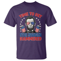 Time To Get Star Spangled Hammered Abraham Lincoln T Shirt Funny 4th of July