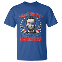 Time To Get Star Spangled Hammered Abraham Lincoln T Shirt Funny 4th of July