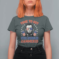 Time To Get Star Spangled Hammered Abraham Lincoln T Shirt For Women Funny 4th of July