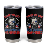 Time To Get Star Spangled Hammered Abraham Lincoln Tumbler Cup Funny 4th of July