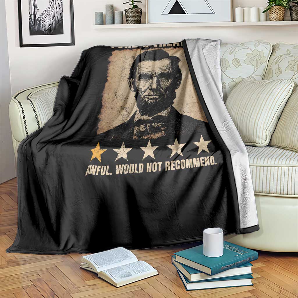 Abraham Lincoln Ford's Theatre Throw Blanket Awful Would Not Recommend Funny US History