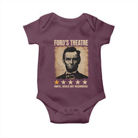 Abraham Lincoln Ford's Theatre Baby Onesie Awful Would Not Recommend Funny US History