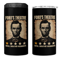 Abraham Lincoln Ford's Theatre 4 in 1 Can Cooler Tumbler Awful Would Not Recommend Funny US History