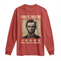 Abraham Lincoln Ford's Theatre Long Sleeve Shirt Awful Would Not Recommend Funny US History