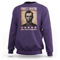 Abraham Lincoln Ford's Theatre Sweatshirt Awful Would Not Recommend Funny US History