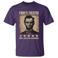 Abraham Lincoln Ford's Theatre T Shirt Awful Would Not Recommend Funny US History