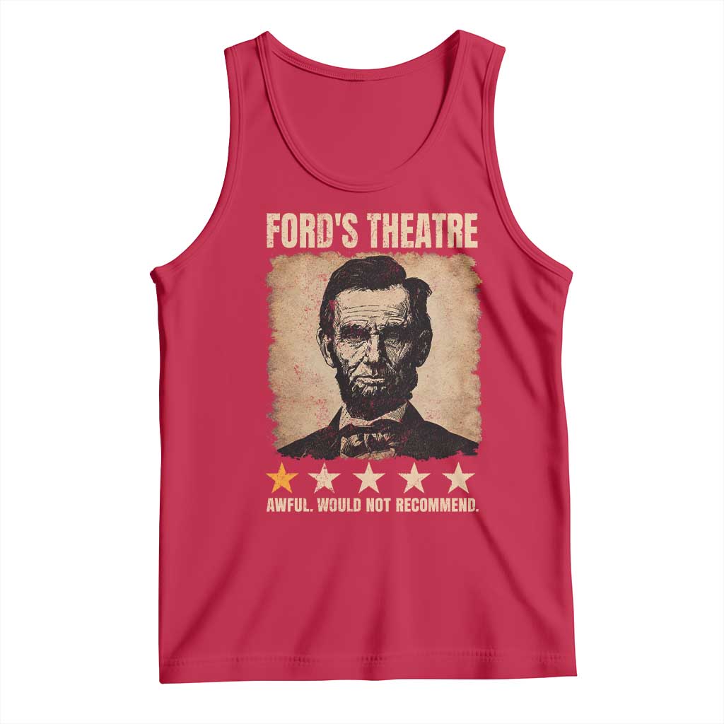 Abraham Lincoln Ford's Theatre Tank Top Awful Would Not Recommend Funny US History
