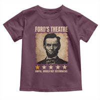 Abraham Lincoln Ford's Theatre Toddler T Shirt Awful Would Not Recommend Funny US History