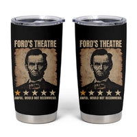 Abraham Lincoln Ford's Theatre Tumbler Cup Awful Would Not Recommend Funny US History