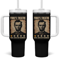 Abraham Lincoln Ford's Theatre Tumbler With Handle Awful Would Not Recommend Funny US History
