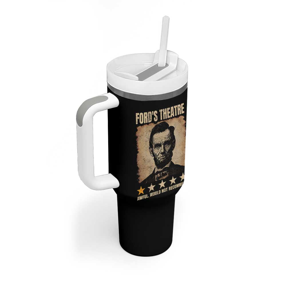 Abraham Lincoln Ford's Theatre Tumbler With Handle Awful Would Not Recommend Funny US History