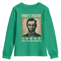 Abraham Lincoln Ford's Theatre Youth Sweatshirt Awful Would Not Recommend Funny US History