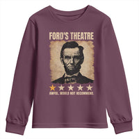 Abraham Lincoln Ford's Theatre Youth Sweatshirt Awful Would Not Recommend Funny US History