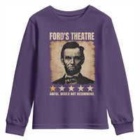 Abraham Lincoln Ford's Theatre Youth Sweatshirt Awful Would Not Recommend Funny US History