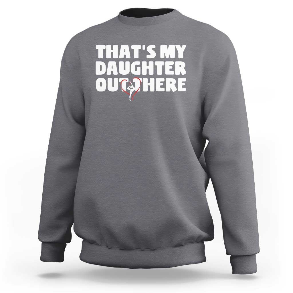 Funny That's My Daughter Out There Sweatshirt Gymnast Parents Support - Wonder Print Shop