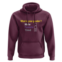 Funny Non Binary Hoodie What Is Your Gender Male Female Tired LGBT Pride Enby Flag - Wonder Print Shop