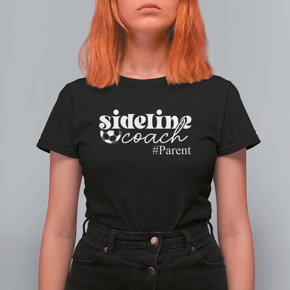 Funny Sideline Coach Parent T Shirt For Women Soccer Mom Dad Football - Wonder Print Shop