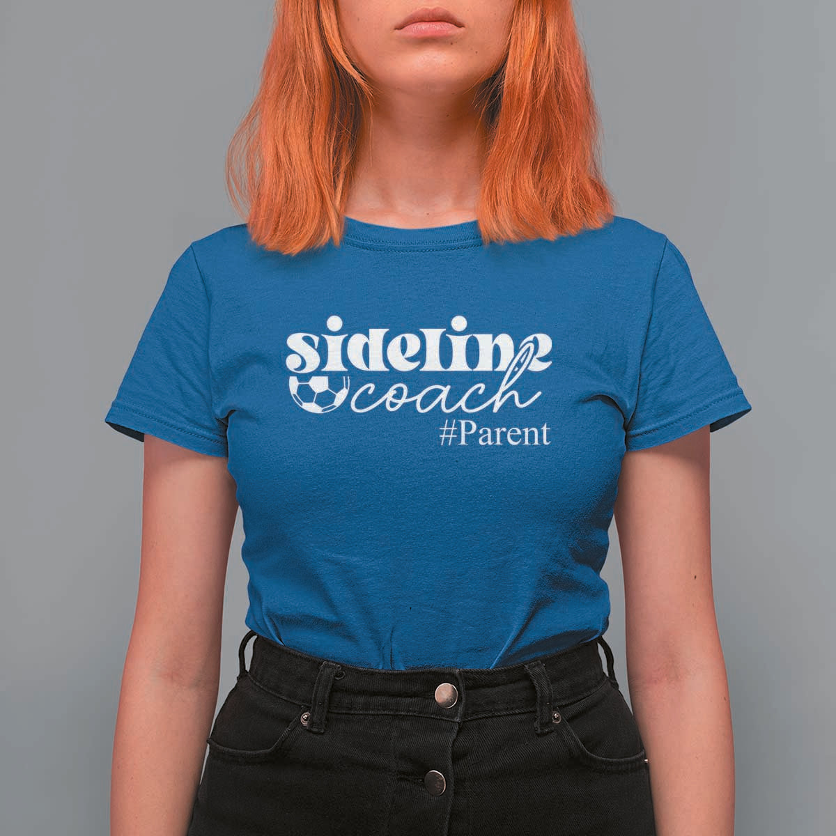 Funny Sideline Coach Parent T Shirt For Women Soccer Mom Dad Football - Wonder Print Shop