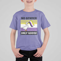 Funny Non Binary T Shirt For Kid No Gender Only Goose LGBTQ Enby Flag - Wonder Print Shop