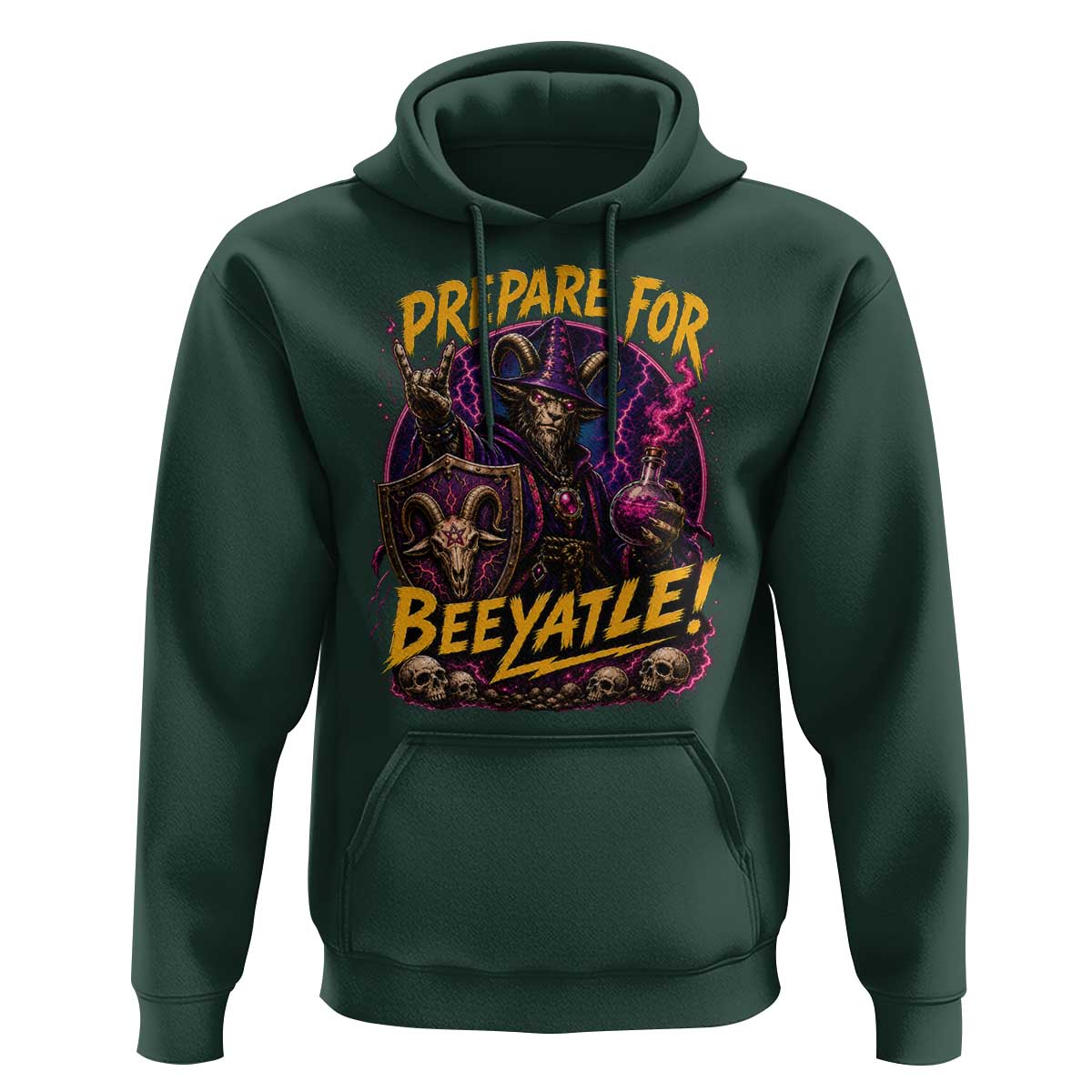Prepare For Beeyatle Hoodie Funny Goat Wizard LitRPG Lover