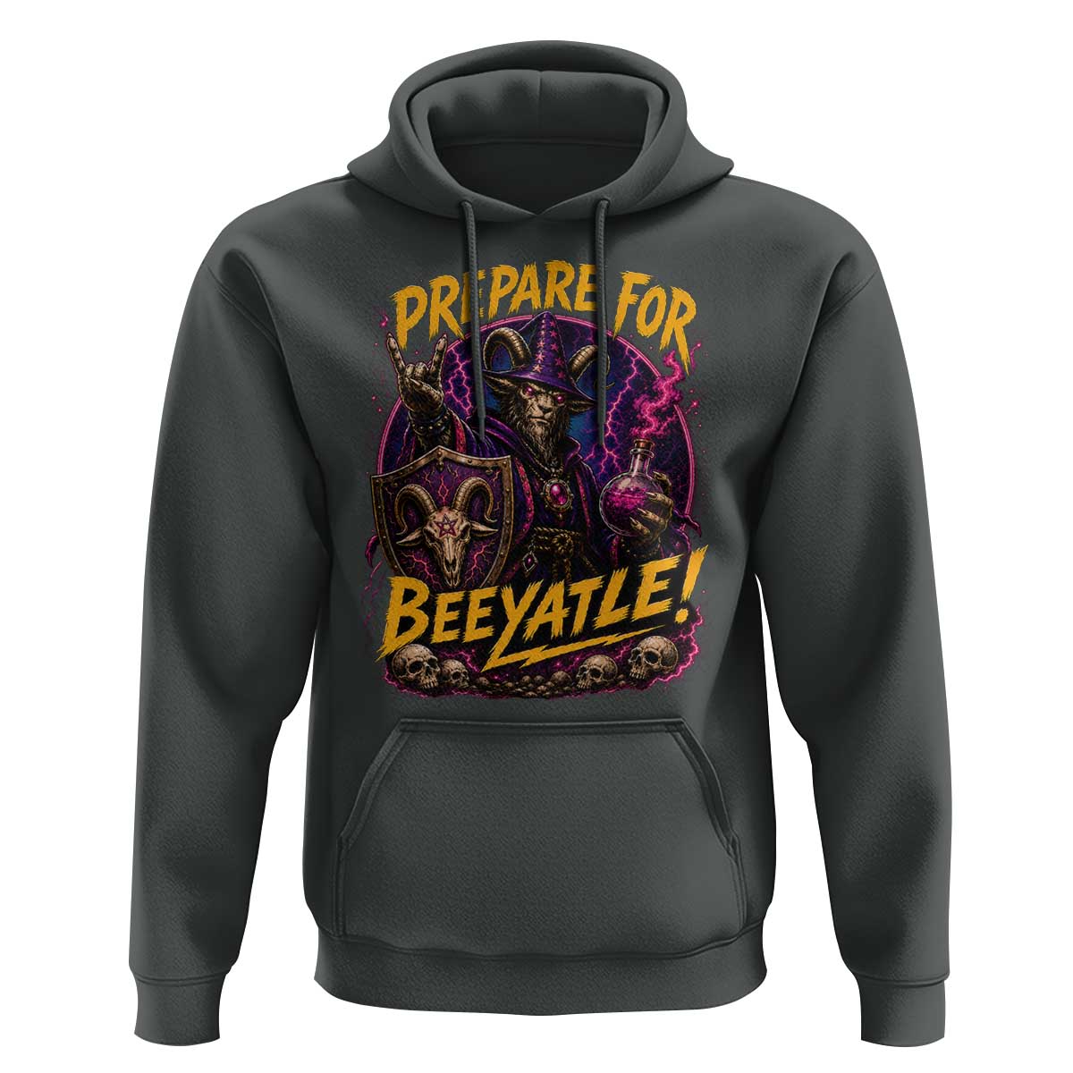 Prepare For Beeyatle Hoodie Funny Goat Wizard LitRPG Lover