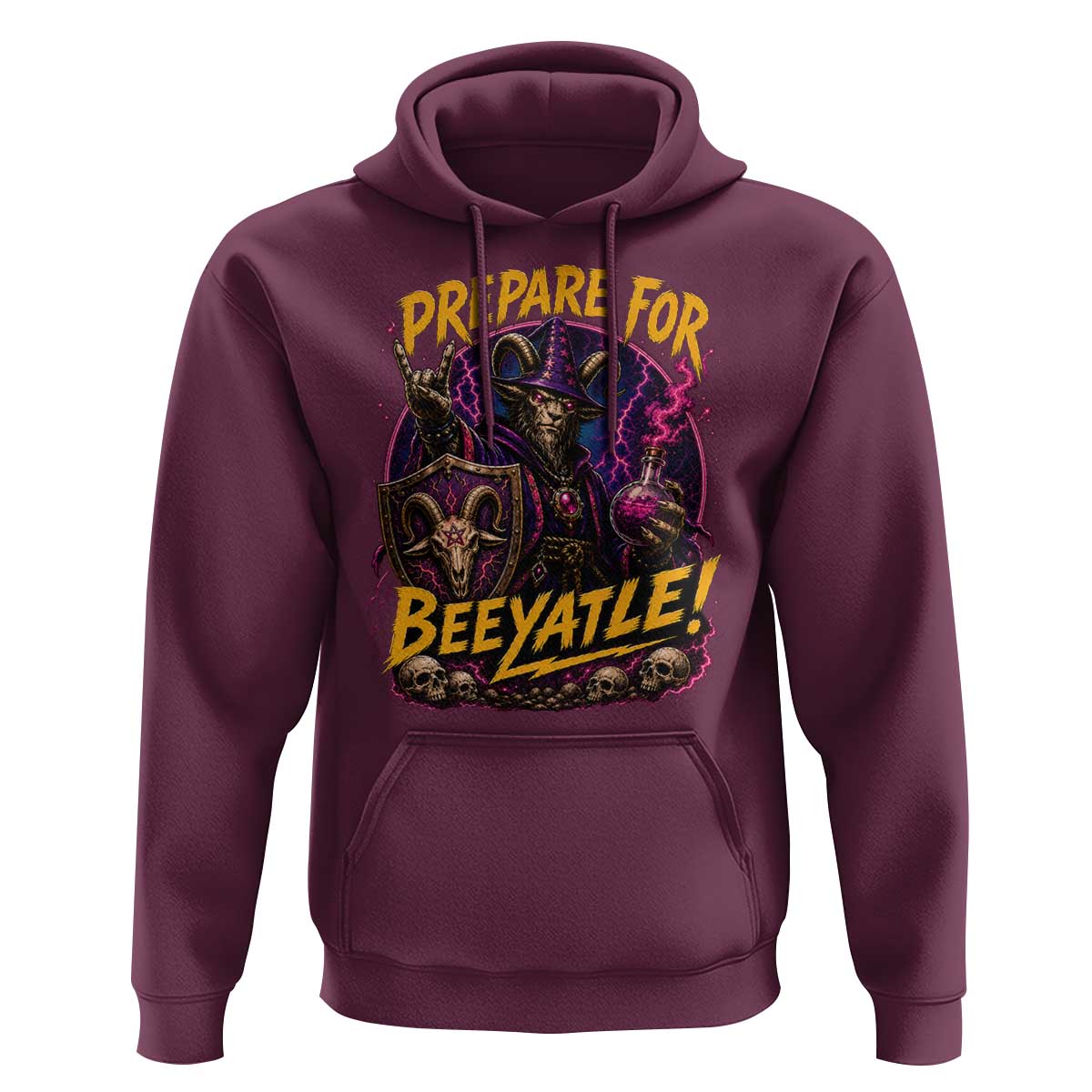 Prepare For Beeyatle Hoodie Funny Goat Wizard LitRPG Lover