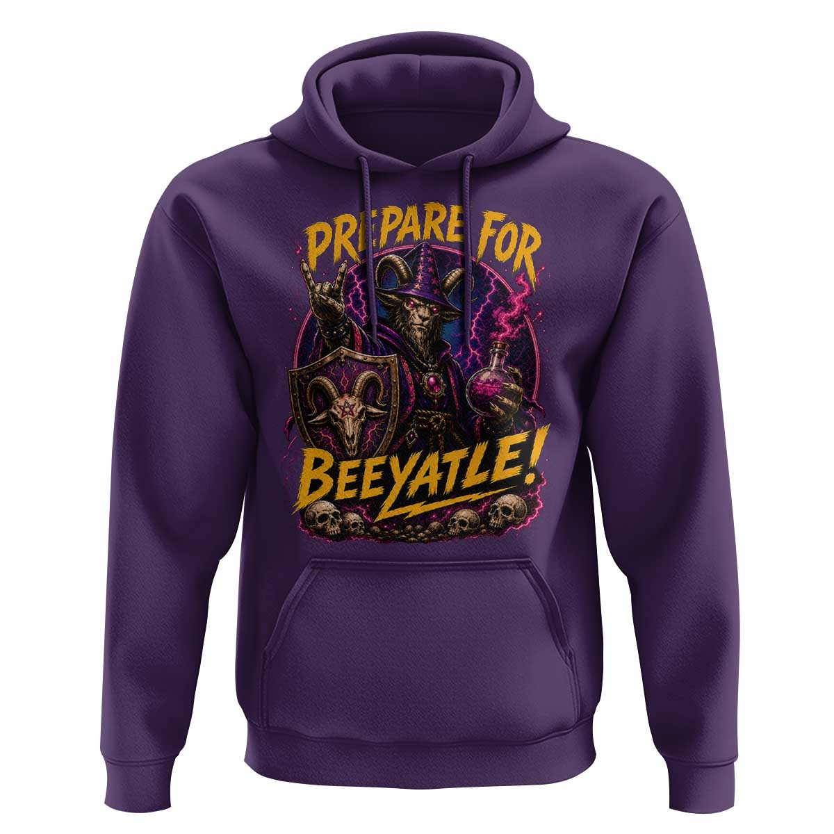 Prepare For Beeyatle Hoodie Funny Goat Wizard LitRPG Lover
