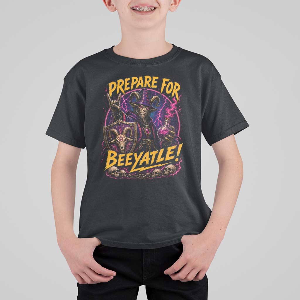 Prepare For Beeyatle T Shirt For Kid Funny Goat Wizard LitRPG Lover