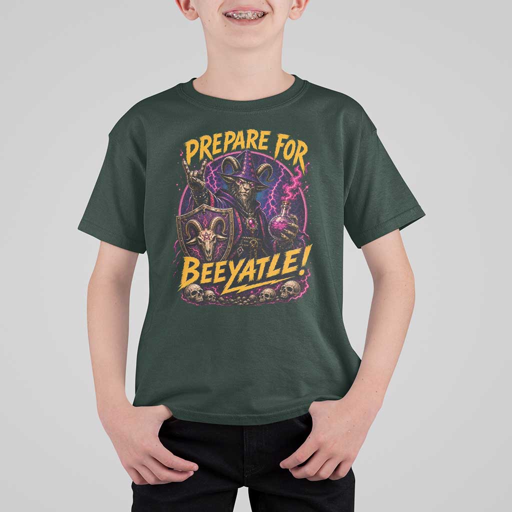 Prepare For Beeyatle T Shirt For Kid Funny Goat Wizard LitRPG Lover