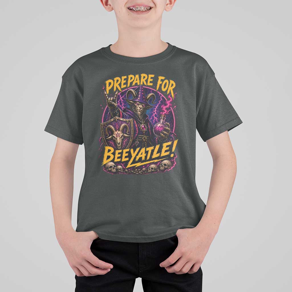 Prepare For Beeyatle T Shirt For Kid Funny Goat Wizard LitRPG Lover