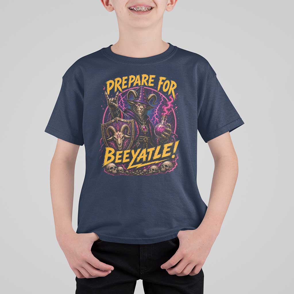 Prepare For Beeyatle T Shirt For Kid Funny Goat Wizard LitRPG Lover