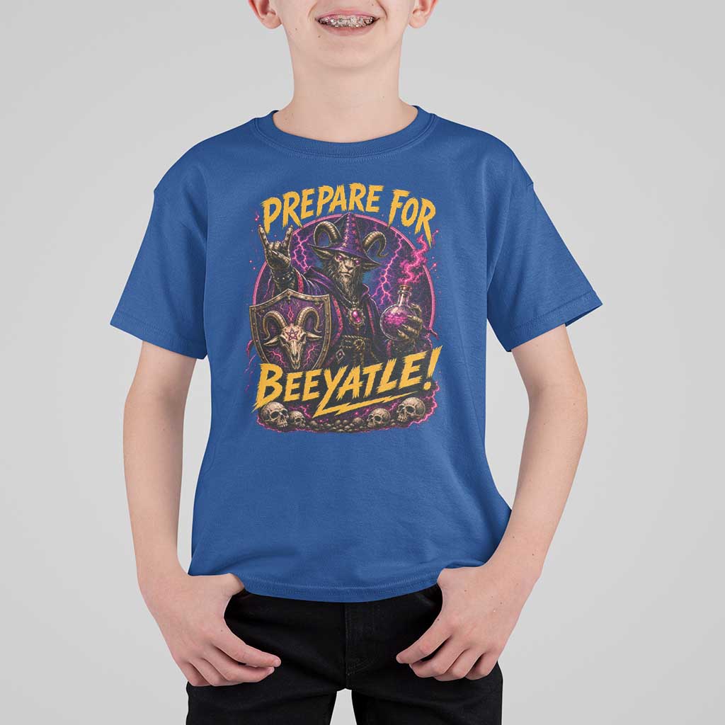 Prepare For Beeyatle T Shirt For Kid Funny Goat Wizard LitRPG Lover
