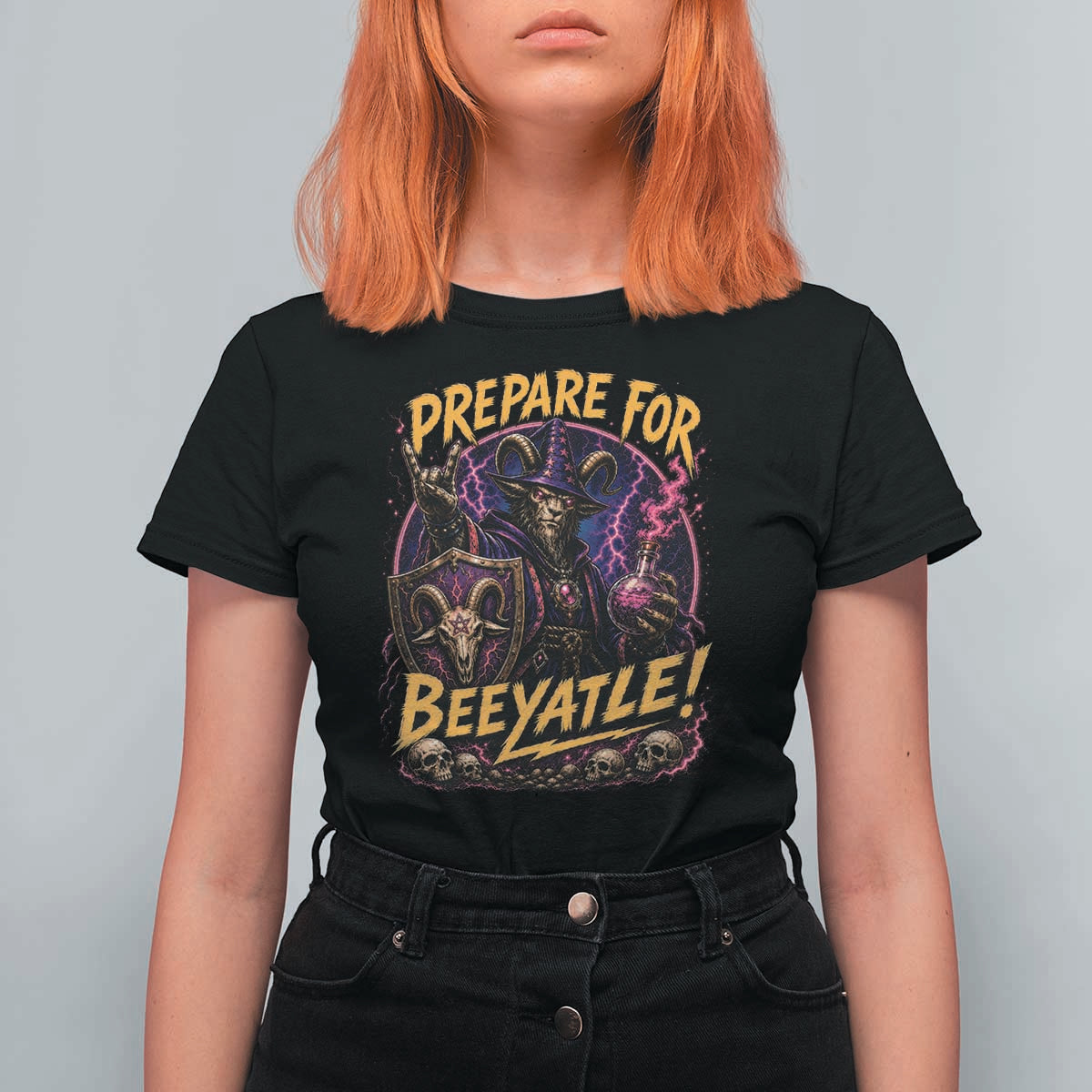 Prepare For Beeyatle T Shirt For Women Funny Goat Wizard LitRPG Lover