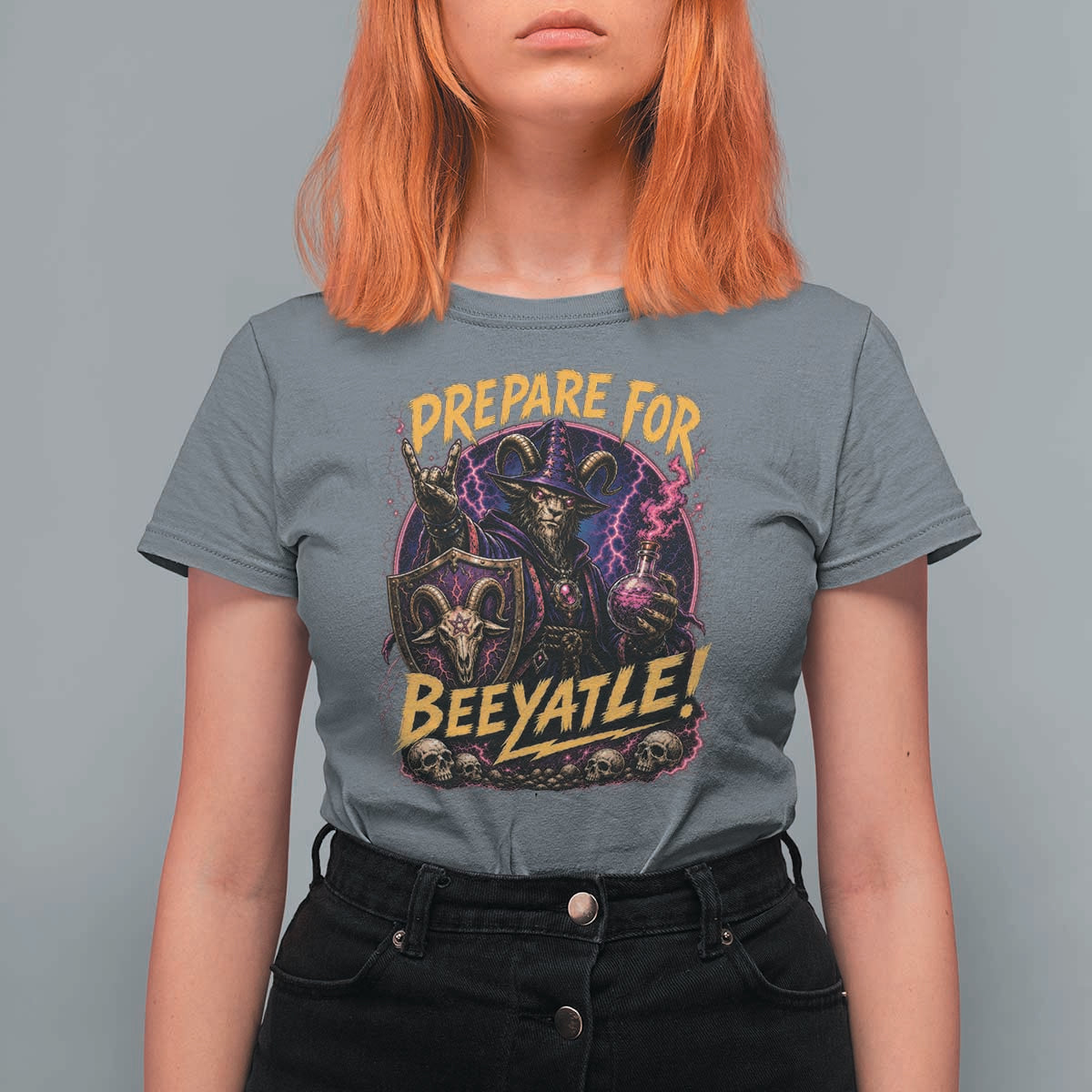Prepare For Beeyatle T Shirt For Women Funny Goat Wizard LitRPG Lover