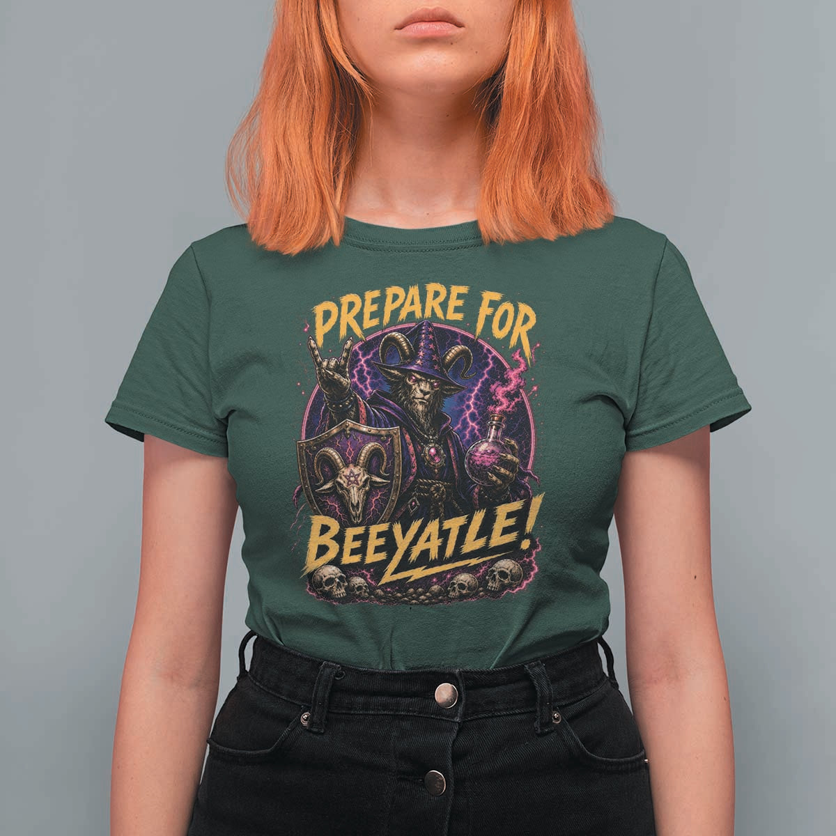 Prepare For Beeyatle T Shirt For Women Funny Goat Wizard LitRPG Lover