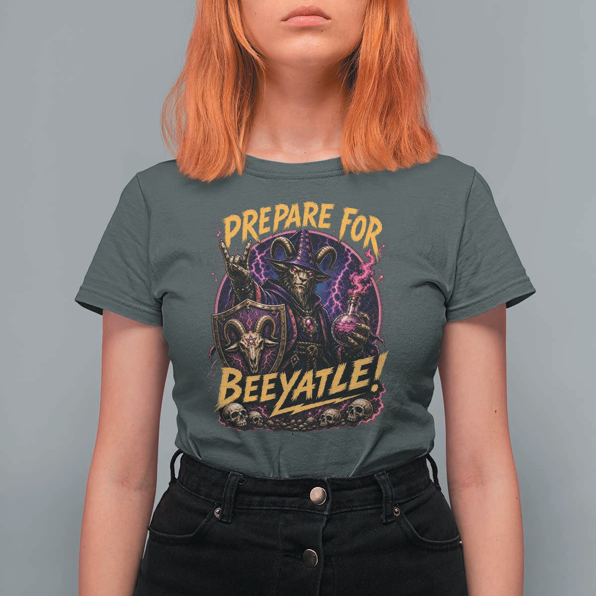 Prepare For Beeyatle T Shirt For Women Funny Goat Wizard LitRPG Lover