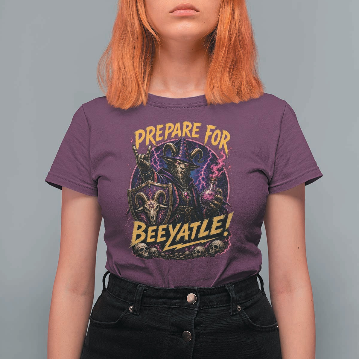 Prepare For Beeyatle T Shirt For Women Funny Goat Wizard LitRPG Lover