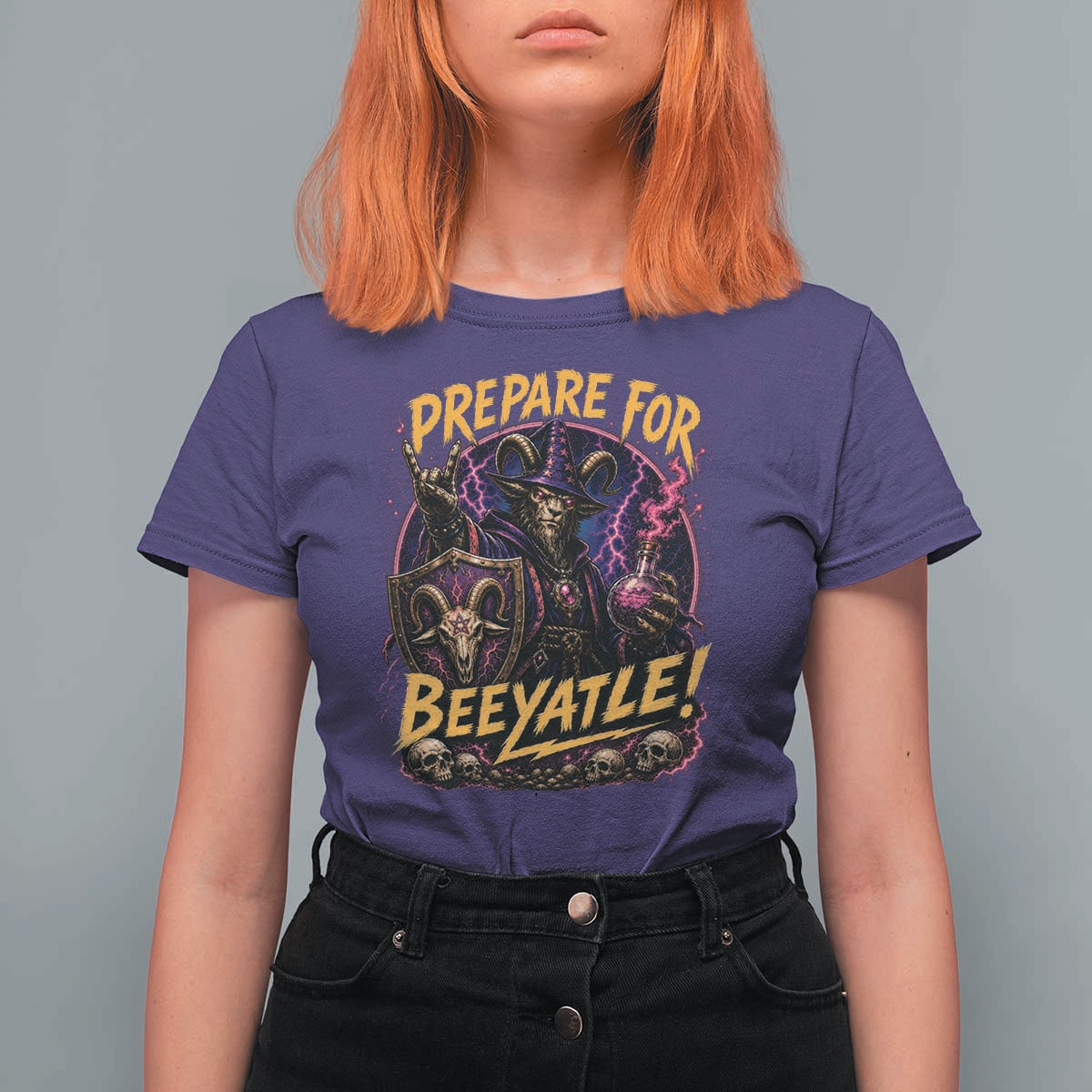 Prepare For Beeyatle T Shirt For Women Funny Goat Wizard LitRPG Lover