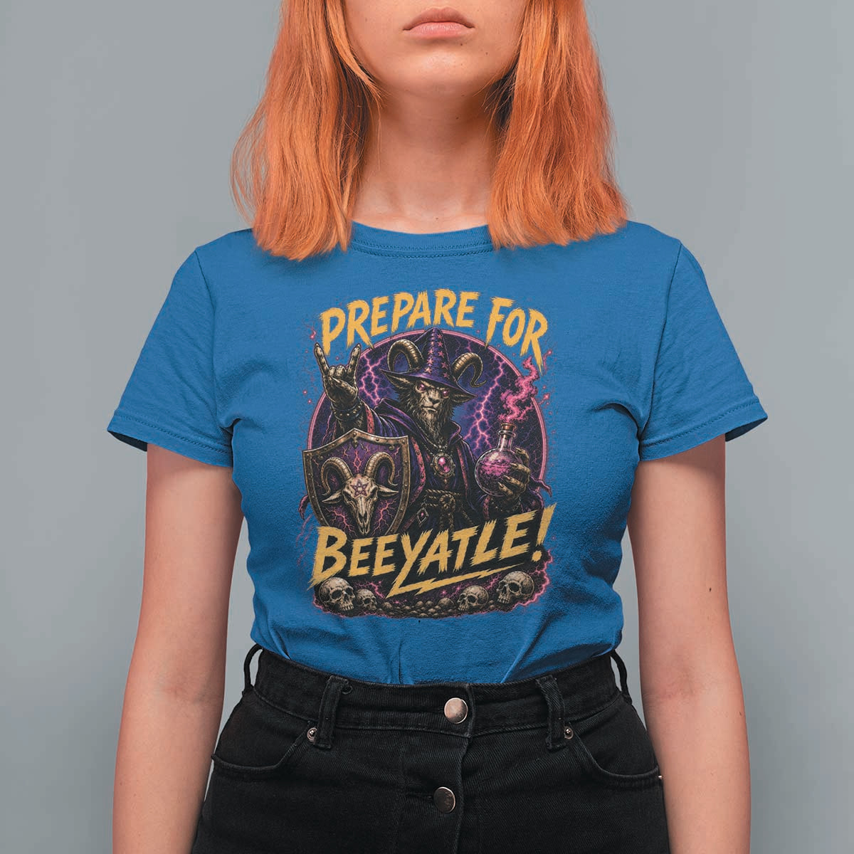 Prepare For Beeyatle T Shirt For Women Funny Goat Wizard LitRPG Lover