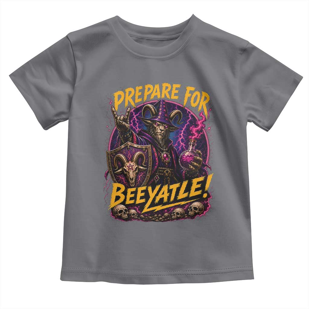 Prepare For Beeyatle Toddler T Shirt Funny Goat Wizard LitRPG Lover